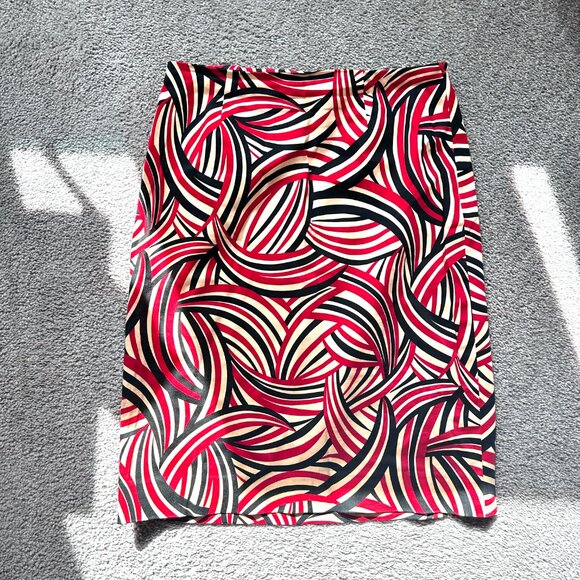 ETCETERA | Women’s Printed Skirt | Red, Black, Tan | Size: 4 - Picture 3 of 7